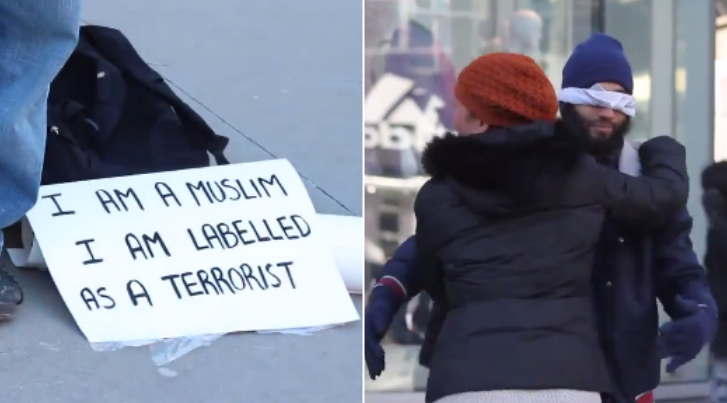Muslim, Islam, Anna Åslund, Islamofobi, rörande, experiment, Kram